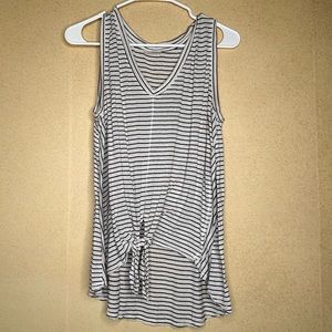 Black/White Striped Tank